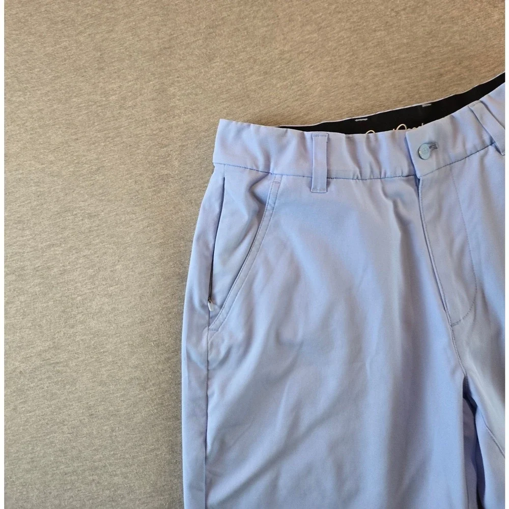 Good Good Golf Shorts Mens 28W Light Blue Performance Athletic Elastic Waist